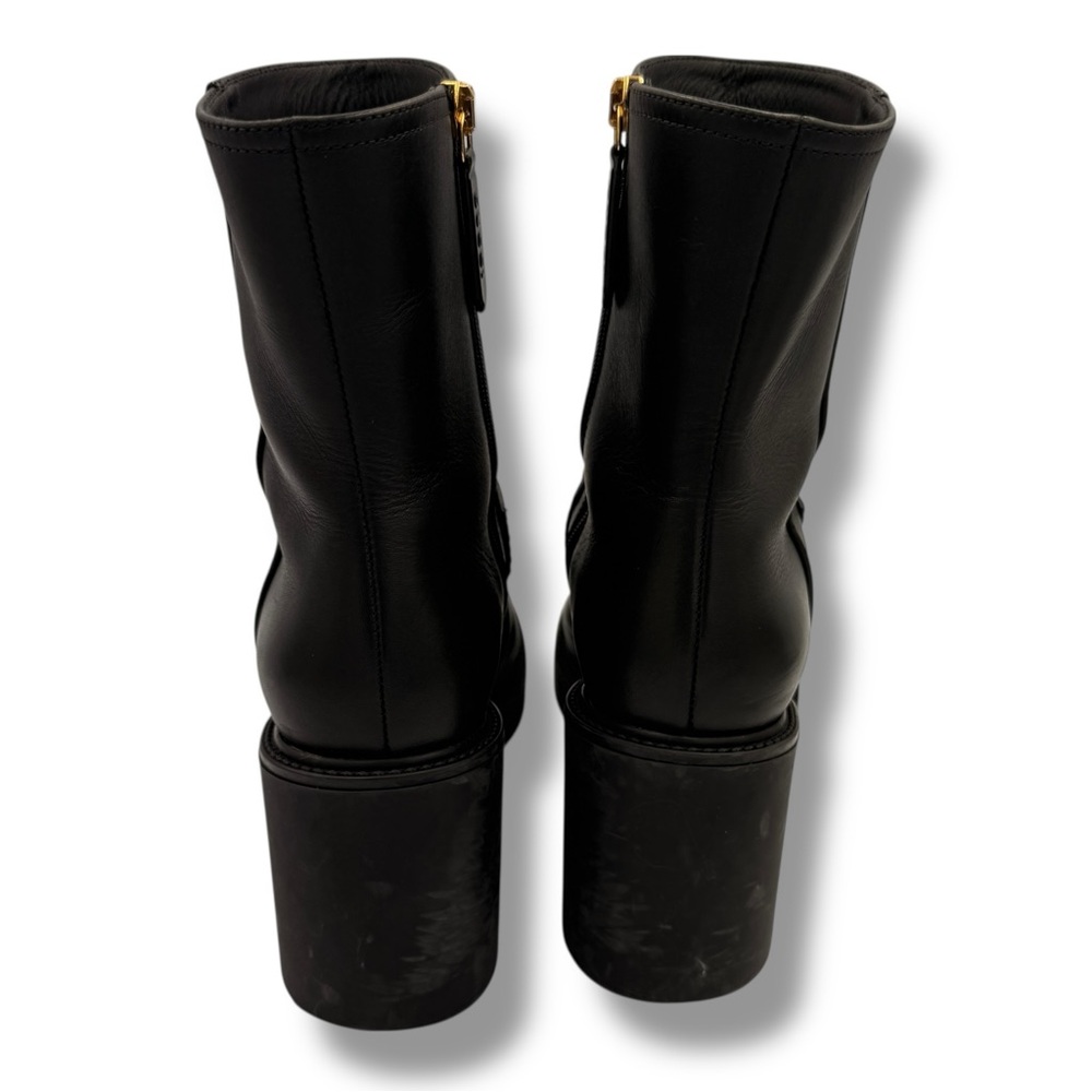 Gucci Logo Ankle Boots Black Leather – EU 37 - Picture 2 of 16